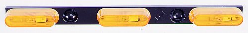Peterson 136-3A Amber Thin-Line Identification Light Bar - Black Steel Bracket